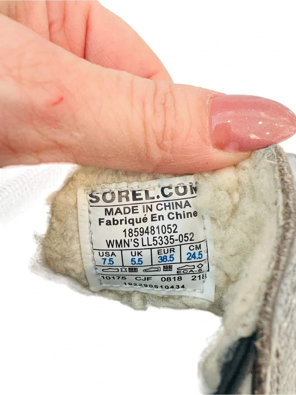 Sorel Joan of Arctic Chelsea Wedge Booties Gray Sz 7.5 Shearling Lined